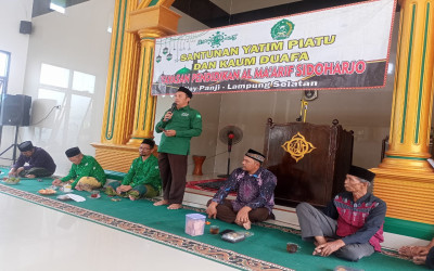 PCNU Banten Bersama YP Al-Maarif Sidoharjo Way Panji Gelar Kegiatan Santunan Anak Yatim